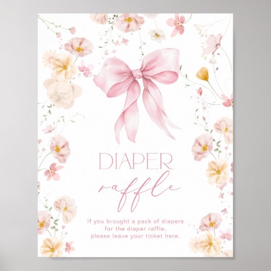 Wildblume-Windeln-Raffel Poster (Vorne)