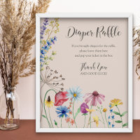 Wildblume Windeln Raffle Babydusche