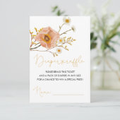 Wildblume Windelrad-Ticket , Bohemische Dusche Begleitkarte (Stehend Vorderseite)