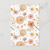 Wildblume Windelrad-Ticket , Bohemische Dusche Begleitkarte (Rückseite)