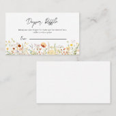 Wildblume Windelwaschkarte für Babydusche Visitenkarte (Vorne/Hinten)