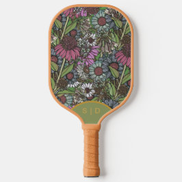 Wildblume Wintergarten für Retro Pickleball Schläger