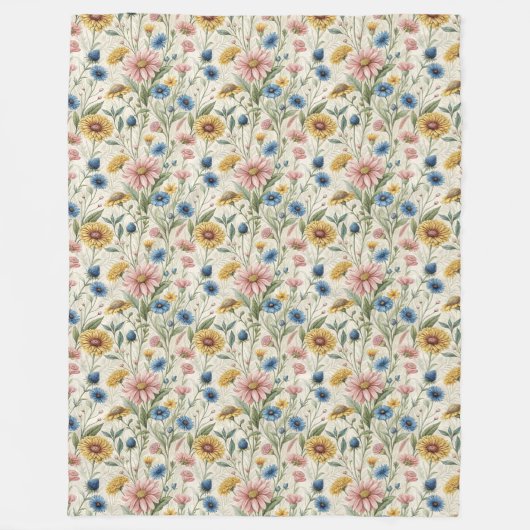 Wildblume wirft ein traumhaftes Geschenk für Fraue Fleecedecke (Vorderseite)