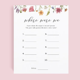 Wildblume, wo wir Duschpartie hatten