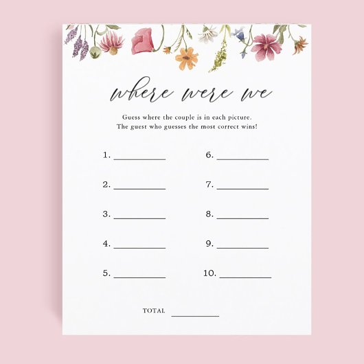 Wildblume, wo wir Duschpartie hatten