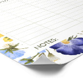 Wildblume Wochentarif druckbar Poster (Ecke)