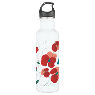 Wildblume Wonderland   Stilisierte Blume Edelstahlflasche