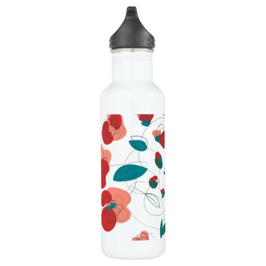 Wildblume Wonderland | Stilisierte Blume Edelstahlflasche (Rechts)