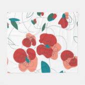 Wildblume Wonderland | Stilisierte Blume Fleecedecke (Vorderseite (Horizontal))