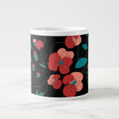 Wildblume Wonderland | Stilisierte Blume Jumbo-Tasse (Vorderseite)