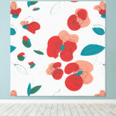 Wildblume Wonderland | Stilisierte Blume Leinwanddruck (Insitu (Holzboden))