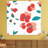 Wildblume Wonderland | Stilisierte Blume Leinwanddruck (Insitu (Wohnzimmer))