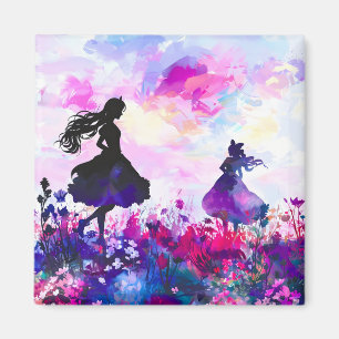 Wildblume Wonderland Wasserfarbe Magnet
