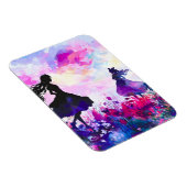 Wildblume Wonderland Wasserfarbe Magnet (Rechte Seite)
