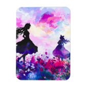 Wildblume Wonderland Wasserfarbe Magnet (Vertikal)