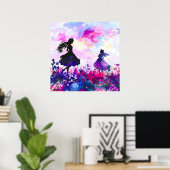Wildblume Wonderland Wasserfarbe Poster (Heimbüro)
