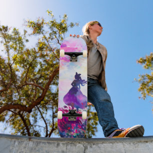 Wildblume Wonderland Wasserfarbe Skateboard