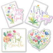 Wildblume Wörter & Herz kundenspezifisch geschnitt Aufkleber (Vorderseite)