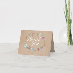 Wildblume Wraath on Kraft Country Wedding Danke