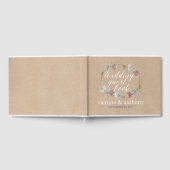 Wildblume Wraath on Kraft Country Wedding Gästebuch (Voll)
