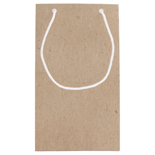 Wildblume Wraath on Kraft Country Wedding Kleine Geschenktüte (Rückseite)