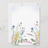 Wildblume Wreath Blue Watercolor Brautparty Einladung (Rückseite)