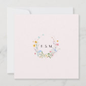 Wildblume Wreath Blume Aquarell Brautparty Einladung (Rückseite)