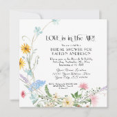 Wildblume Wreath Blume Aquarell Brautparty Einladung (Vorderseite)