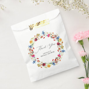 Wildblume Wreath Brautparty Custom Vielen Dank Geschenktütchen