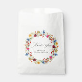 Wildblume Wreath Brautparty Custom Vielen Dank Geschenktütchen (Vorderseite)