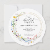 Wildblume Wreath Brautparty Einladung (Vorderseite)