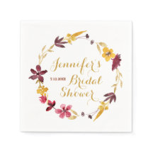 Wildblume Wreath Dusche Napkins