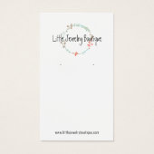 Wildblume Wreath Earring Juwelier Display Card (Vorderseite)