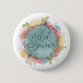Wildblume Wreath Floral Button (Vorderseite)
