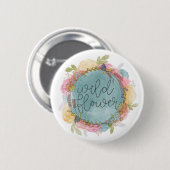 Wildblume Wreath Floral Button (Vorne & Hinten)