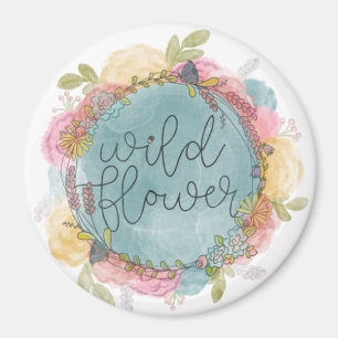 Wildblume Wreath Floral Magnet