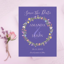 Wildblume Wreath Floral Wedding Save the Date