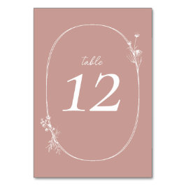 Wildblume Wreath Ivory Wedding Tischnummer