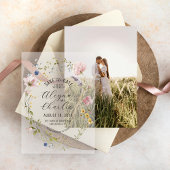 Wildblume Wreath Overlay Hochzeit speichern das Da Pergament Einladungen