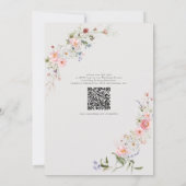 Wildblume Wreath | Qr Code UAwg Wedding Einladung (Rückseite)