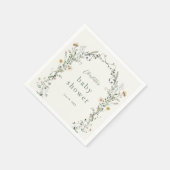 Wildblume Wreath Spring Baby Dusche Serviette (Ecke)