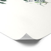 Wildblume Wreath Spring Baby Dusche Willkommen Poster (Ecke)