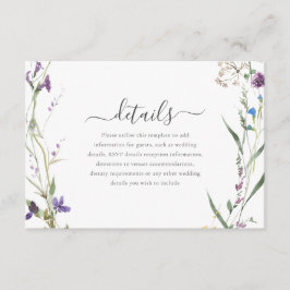 Wildblume Wreath Wedding Details Begleitkarte