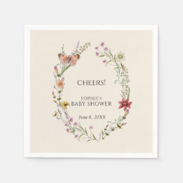 Wildblume wünscht sich eine Kinderdusche im Blut Serviette