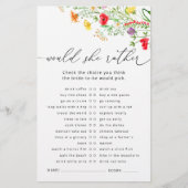 Wildblume Würde sie lieber Brautparty spielen (Vorderseite)