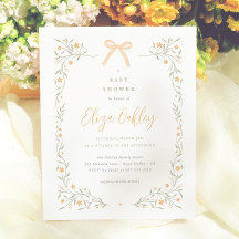 Wildblume & Yellow Bow Garden Baby Dusche Budget