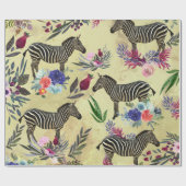 Wildblume Zebra Geschenkpapier (Flach)