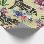 Wildblume Zebra Geschenkpapier (Ecke)