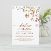 Wildblume Zins Babys in Bloom Baby Dusche Einladung (Stehend Vorderseite)