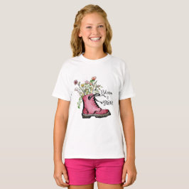 Wildblume Zitat blühen und wachsen T-Shirt
